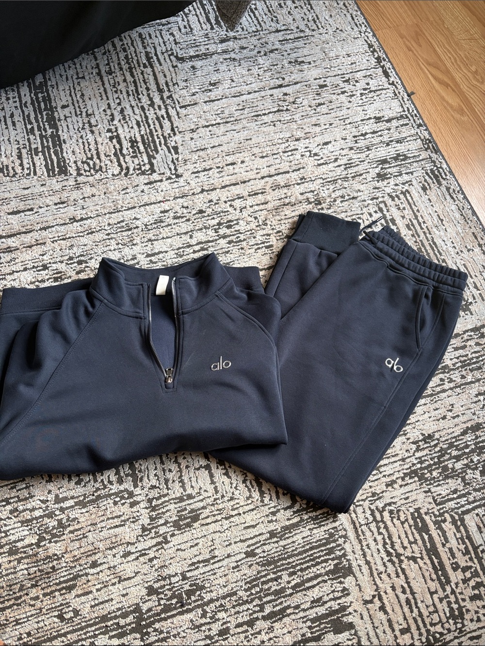 Women’s Navy Half-Zip Sweatshirt & Jogger Set